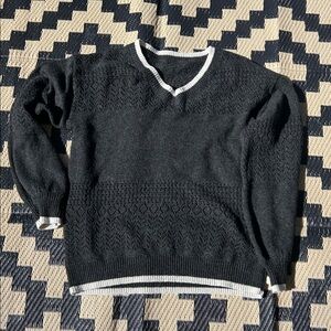 Women’s Sz S Gray  open Knit Sweater